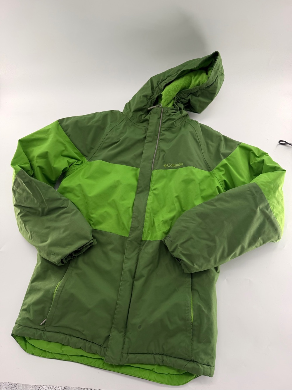 Columbia Alpine Action Green Coat Ski Snow Winter Warm Omni Heat Teen Boys Kids